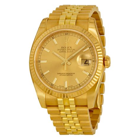 rolex datejust gold watch|rolex all gold datejust.